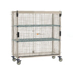 Thumbnail image #1 for Metro SlideSecure MQSEC56VE-SL-2MQ Mobile Wire Security Cage with Sliding Doors and 2 Intermediate Shelves