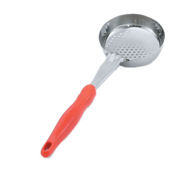Product image #1 for Jacob's Pride® 8 oz Perforated Round Bowl Spoodle Portion Control Serving Spoon with Orange Handle