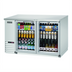 Thumbnail image #1 for Everest Refrigeration Two-Section Back Bar Refrigerator with Glass Hinged Locking Doors, 57-3/4 Inch, Stainless Steel