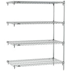 Thumbnail image #1 for Metro Super Erecta SA-2424C-63-A4 Super Adjustable Wire Add-On Shelving Unit, 24"W x 24"D x 63"H, 800 lb. capacity per shelf, 2000 lb. capacity per