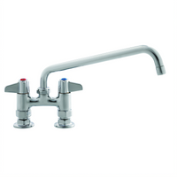 equip 4-Inch Centers Deck Mount Manual Mixing Faucet with 12-Inch Swivel Nozzle