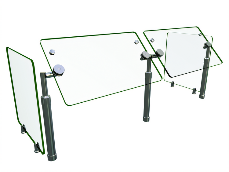Product image #1 for Hatco Flav-R-Shield Single-Sided Adjustable Self-Service Sneeze Guard, 2-Bay, 48 Inch Wide