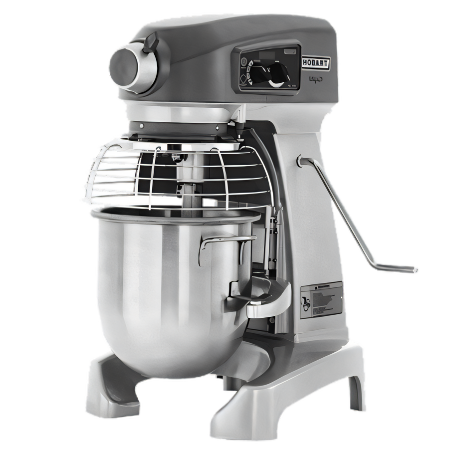 Product image #1 for Hobart HL120-40STD Legacy+ 12-Quart Countertop Planetary Mixer with Bowl, Beater, Whip, Dough Arm, and Ingredient Chute