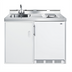 Thumbnail image #1 for 48-Inch All-In-One Freestanding Kitchenette with No-Plumbing Pump System, 2-Burner Smooth-Top Cooktop, 5 Cu. Ft. Refrigerator-Freezer, and Sink