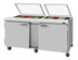 Thumbnail image #1 for Turbo Air PRO Series 72-5/8 Inch Two-Section Sandwich/Salad Prep Table with Glass Lid, 18-Pan Capacity