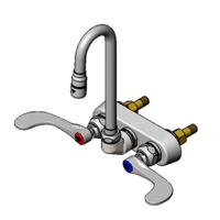 T&S Brass B-1115-132X-02 Wall-Mount Workboard Faucet with 4-Inch Centers and 132X Gooseneck