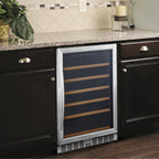 Thumbnail image #1 for Eurodib USA USF54S 57-Bottle Reach-In Wine Cabinet, Single Temperature Zone, Stainless Steel Framed Glass Door, Self-Contained Refrigeration