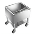 Thumbnail image #1 for Mobile Stainless Steel Ice Caddy with Undershelf and 5-Inch Casters