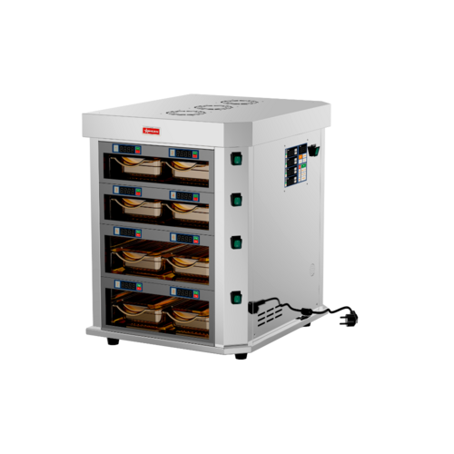 Product image #1 for Omcan 4-Channel Vertical Electric Countertop Food Warmer, 21-Inch Wide, 220V