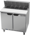 Thumbnail image #1 for Beverage-Air 36-Inch Two-Section Sandwich Prep Table Refrigerated Counter with 10-Pan Opening and 10-Inch Cutting Board