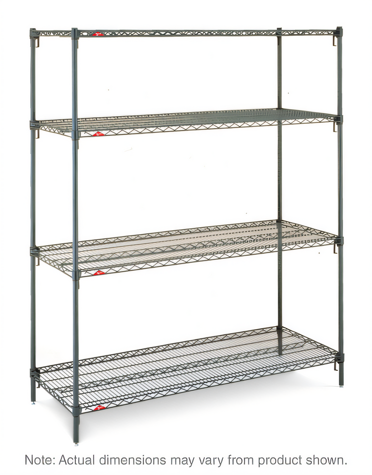 Product image #1 for Metro Super Adjustable Super Erecta 4-Shelf Starter Wire Shelving Unit, 24 x 21 x 63 Inches, Metroseal 3 Green Epoxy-Coated Finish with Microban