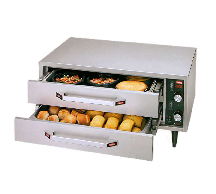 Product image #1 for Hatco HDW-1R2 Freestanding Stainless Steel Split Drawer Food Warmer, 2 Drawers, Thermostatic Controls