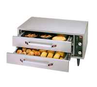 Hatco HDW-1R2 Freestanding Stainless Steel Split Drawer Food Warmer, 2 Drawers, Thermostatic Controls