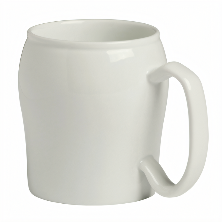 Product image #1 for Cambro Camwear 8 oz White Ceramic Contoured Mug with Handle