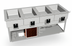 Thumbnail image #1 for Duke HCF-4 Four Pan Hot/Cold/Freeze Drop-In Food Well Unit