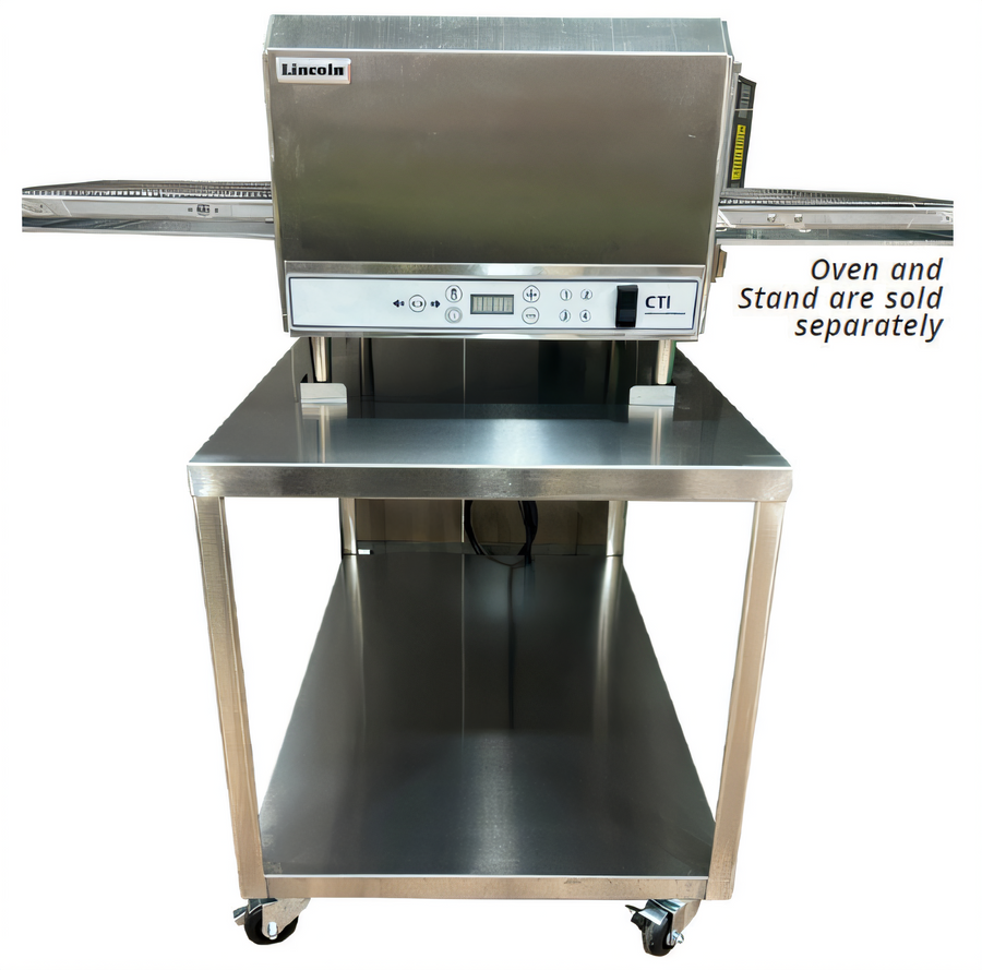 Product image #1 for Lincoln DCTI 4805 Stainless Steel Equipment Stand with Casters and Undershelf for 2500 Series Countertop Ovens