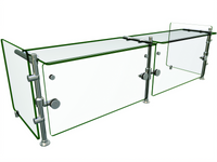 Hatco Flav-R-Shield ORBIT900 Full-Service Pass-Over Sneeze Guard, 2-Bay, 60 Inch Wide