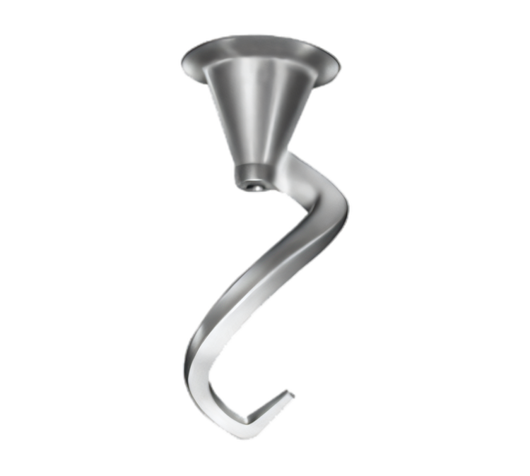 Product image #1 for Hobart 60 Quart ED Dough Hook Mixer Attachment, Aluminum