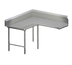 Thumbnail image #1 for John Boos Pro-Bowl 60 x 60 Inch L-Shaped Corner Clean Dishtable, Right-to-Left, 16 Gauge Stainless Steel