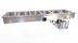 Thumbnail image #1 for Duke FCP6-SB 6-Pan Full-Size Drop-In Flush Mount Cold Pan