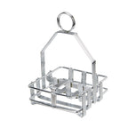 Thumbnail image #1 for Winco WH-7 Chrome-Plated Wire Salt & Pepper Shaker and Sugar Packet Rack Case of 72