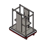 Thumbnail image #1 for Carter-Hoffmann (Middleby) OTD1020 Open Mobile Glass Rack Dispenser Cart, Stainless Steel, Self-Elevating, Single Stack, 10 x 20 Racks