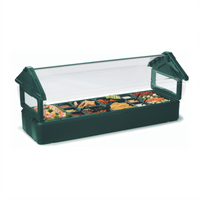 SixStar™ 72-1/8-Inch Black Tabletop Cold Food Bar with 5-Pan Capacity