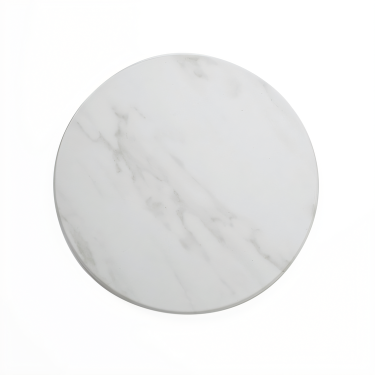 Product image #1 for American Metalcraft Naturals Round Melamine Serving Board, 17-1/4 Inch, White Marble Pattern