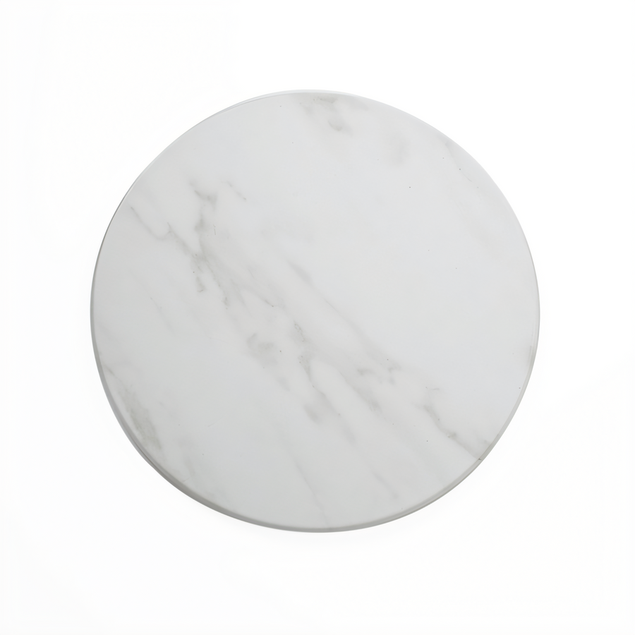 Product image #1 for American Metalcraft Naturals Round Melamine Serving Board, 17-1/4 Inch, White Marble Pattern