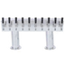 Thumbnail image #1 for Micro Matic Double Pedestal 10-Faucet Countertop Draft Beer Tower with Kool-Rite Glycol Cooling, Polished Stainless Steel