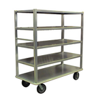 Thumbnail image #1 for Carter-Hoffmann (Middleby) T546 Queen Mary Open China & Silver Transporter, 6-Shelf Aluminum Cart