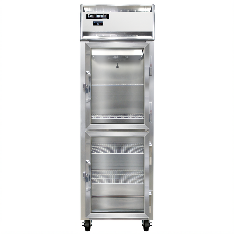 Product image #1 for Continental Refrigerator 1FNSSGDHD One-Section Display Reach-In Freezer with Narrow Half Glass Doors