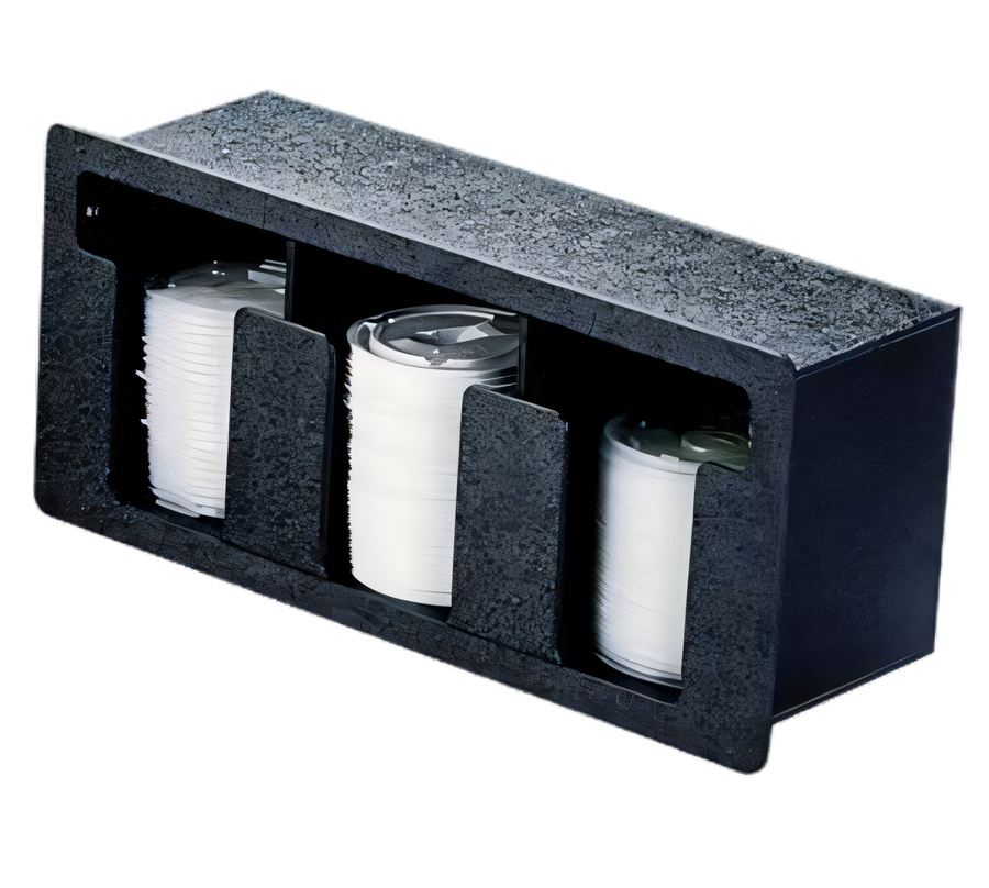 Product image #1 for Vollrath FML-3 Flush-Mount Horizontal 3-Column Lid Holder