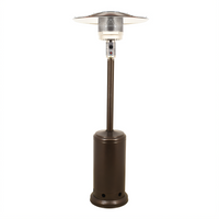 Omcan Commercial Outdoor Freestanding Patio Heater, Propane/Butane, 45,000 BTU, 87-Inch Stainless Steel
