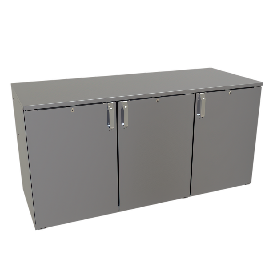 Product image #1 for Glastender One-Zone Remote Low-Profile Back Bar Cooler, 60-Inch Wide, 3-Section