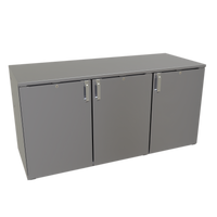 Glastender One-Zone Remote Low-Profile Back Bar Cooler, 60-Inch Wide, 3-Section