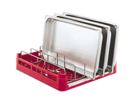 Signature Full-Size Open-End Dishwasher Rack for Insulated Trays and 2-1/2-Inch Steam Table Pans