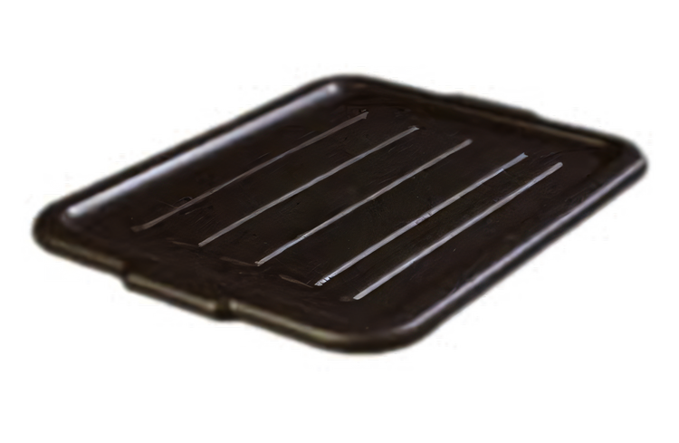 Product image #1 for Comfort Curve Universal 15 x 20 Bus Box Lid, Contoured Snap-On, Black Polypropylene