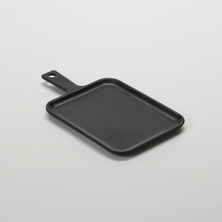 Product image #1 for American Metalcraft Black Melamine Rectangular Serving Peel with Handle, 6-7/8 x 5-1/2 Inches