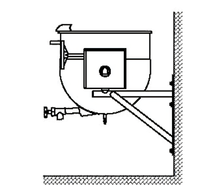 Product image #1 for Legion TWWT-80 80-Gallon Direct Steam Tilting Wall-Mount Kettle
