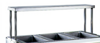 Eagle Group OS-HT2 Table-Mount Single Deck Hot Food Table Overshelf, 33-Inch W x 10-Inch D, 16 Gauge 430 Stainless Steel