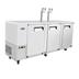 Thumbnail image #1 for Atosa 3-Door Self-Contained Direct Draw Draft Beer Cooler, 4 Half-Barrel Capacity, Stainless Steel