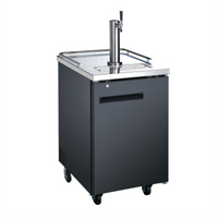 24-Inch Wide One-Section Draft Beer Cooler/Kegerator with 1 Dispenser, 6.5 Cu. Ft., 1/2 Keg Capacity