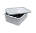 Thumbnail image #1 for Admiral Craft Heavy-Duty Gray Polyethylene Undivided Bus Tub, 21-3/4 x 15-3/4 x 7 Inch