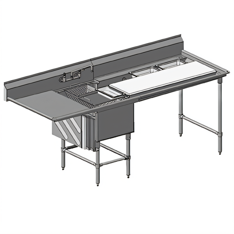 Product image #1 for Spec-Master FNP Series 1-Compartment Stainless Steel Prep Sink with Left Drainboard and Prep Area