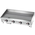 Thumbnail image #1 for Star (Middleby) Star-Max 648TF Heavy-Duty 48-Inch Countertop Gas Griddle, 1-Inch Polished Steel Plate, Embedded Thermostatic Controls