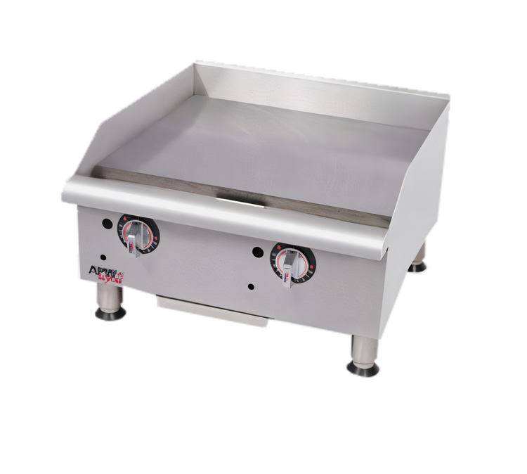 Product image #1 for APW Wyott Workline GGM-24S 24-Inch Countertop Gas Griddle with 3/4-Inch Smooth Polished Steel Plate