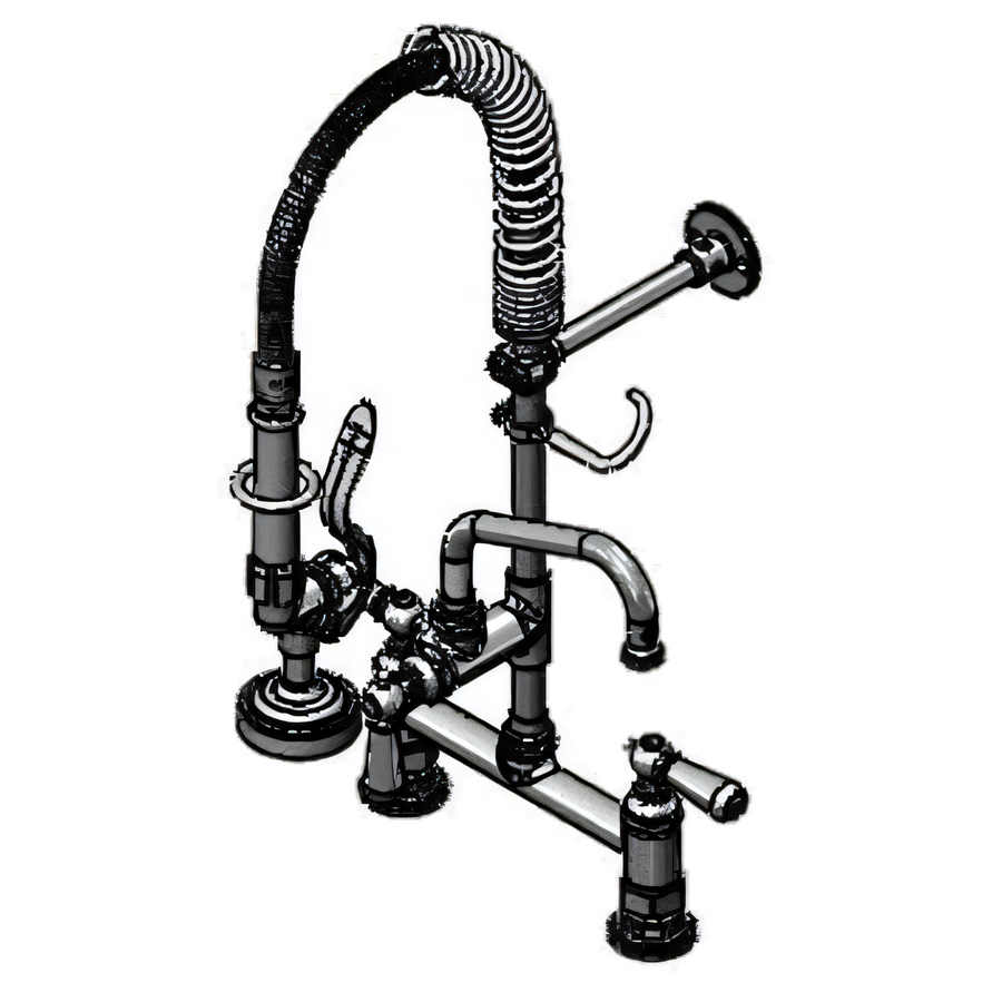 Product image #1 for T&S Brass Mini Pre-Rinse Unit, 8-Inch Deck Mount Mixing Faucet with 1.42 GPM Spray Valve and 8-Inch Swing Nozzle