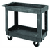 Thumbnail image #1 for Quantum 2-Shelf Gray Polymer Utility Bus Cart, 550 lb Capacity