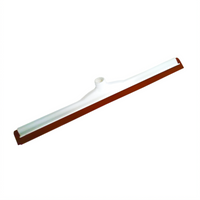 Flo-Pac 22 Inch Red Foam Rubber Floor Squeegee Head, Straight Blade, Plastic Frame